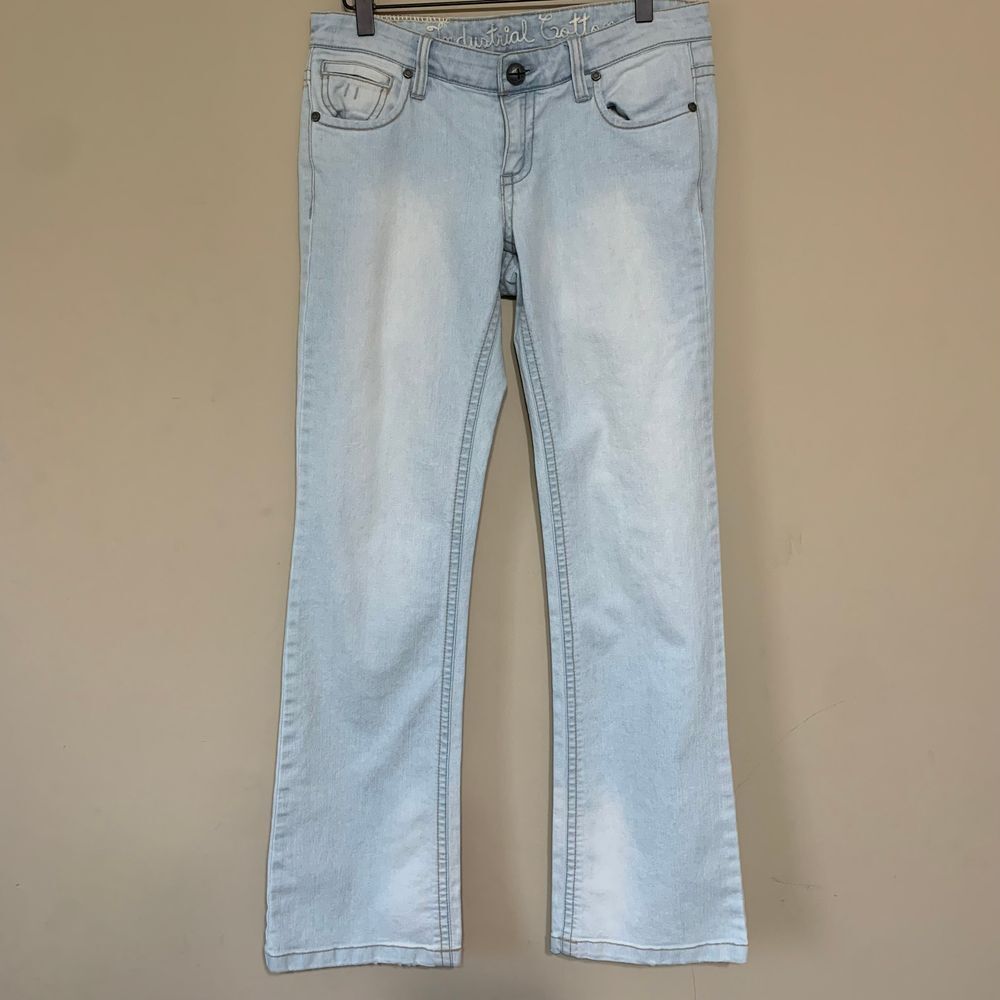 Industrial Cotton Low Rise Light Wash Jeans Size 9